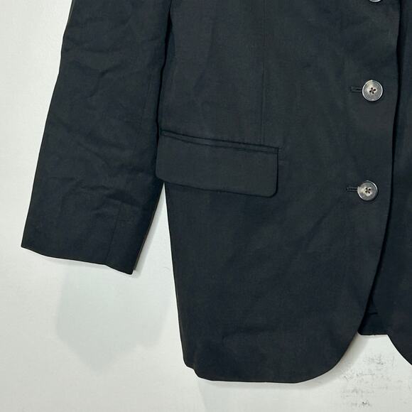 Everlane The 80's Blazer in Black 3 Button Front Long Sleeve Women's Size 6 NWOT - Picture 6 of 12